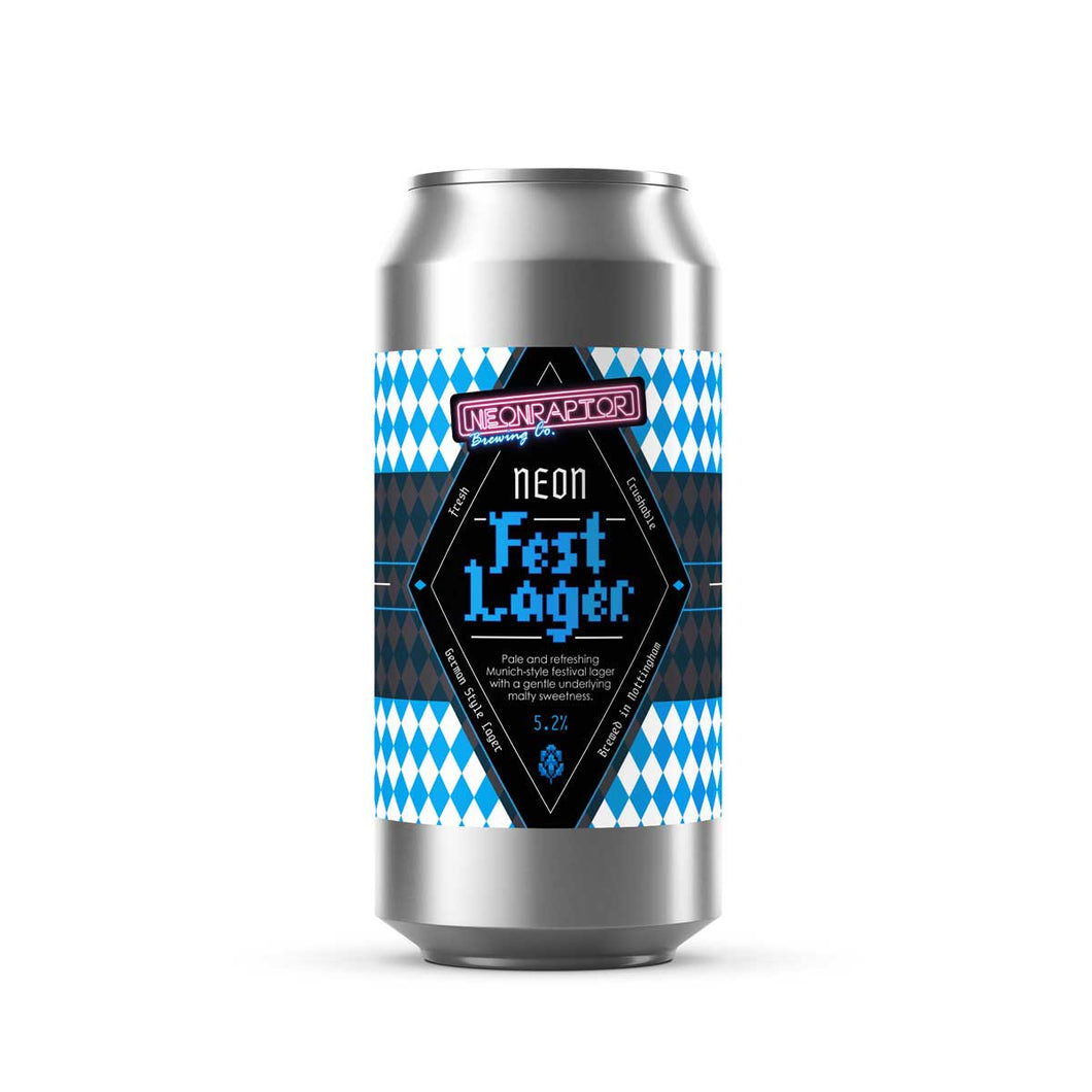 Neon Fest Lager - Case of 24 Cans (440ml)